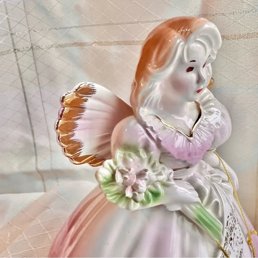 VTG Josef Originals Pink Confirmation Angel Ceramic Figurine by Applause